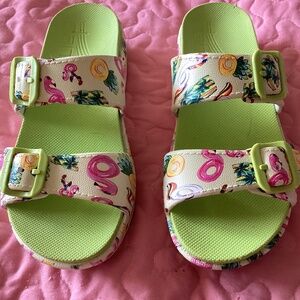 DANSKO SANDALS…FUN FLAMINGOS